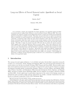 Long-run Effects of Forced Removal under Apartheid on Social Capital