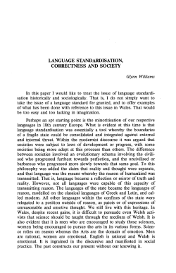 language standardisation, correctness and society