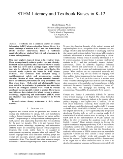 STEM Literacy and Textbook Biases in K-12