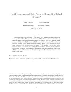Health Consequences of Easier Access to Alcohol