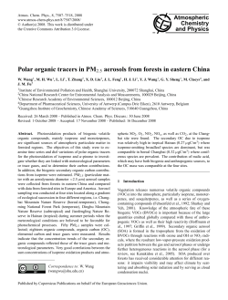 Polar organic tracers in PM2.5 aerosols from forests in eastern China