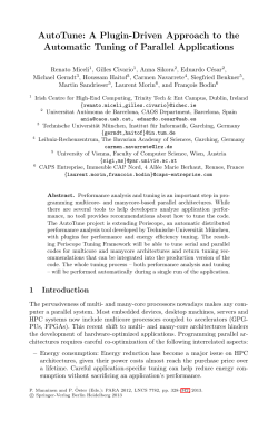 LNCS 7782 - AutoTune: A Plugin-Driven Approach to the Automatic