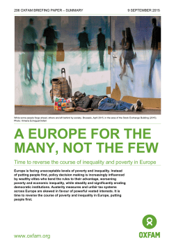 A Europe for the Few, Not the Many
