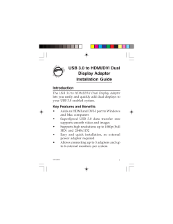 USB 3.0 to HDMI/DVI Dual Display Adapter Installation