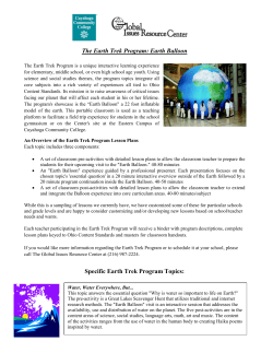 The Earth Trek Program - Cuyahoga Community College