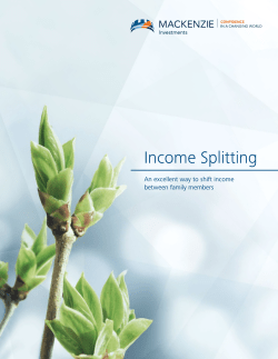 Income Splitting - Mackenzie Investments