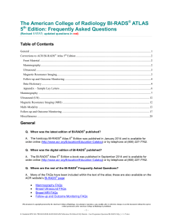 BI-RADS FAQs and Corrections - American College of Radiology