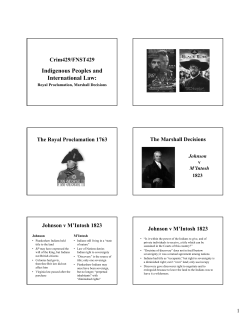 Indigenous Peoples and Indigenous Peoples and