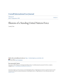 Illusions of a Standing United Nations Force
