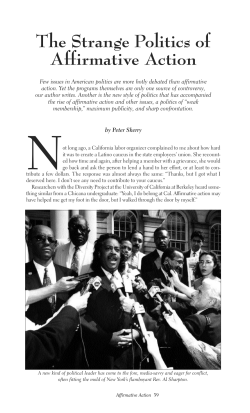 The Strange Politics of Affirmative Action