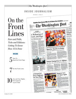 Front Lines - Newspaper In Education