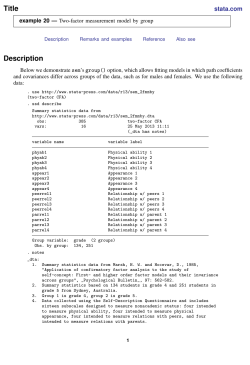 SEM - Stata