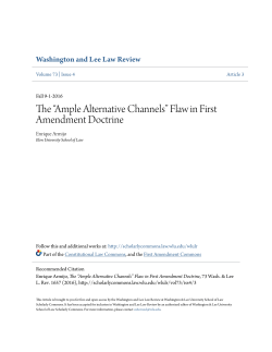The &ldquo;Ample Alternative Channels&rdquo; Flaw in First Amendment Doctrine