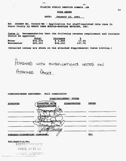 DOCKET NO. 900025-WS - Florida Public Service Commission