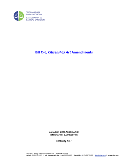 Bill C-6, Citizenship Act Amendments