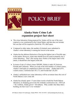Alaska State Crime Lab expansion project fact sheet
