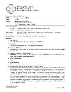Minutes - Champaign County Clerk