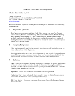 Gesa Credit Union Online Services Agreement Effective - Sign-On