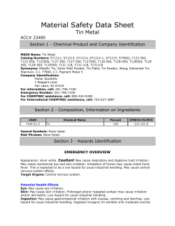 Material Safety Data Sheet