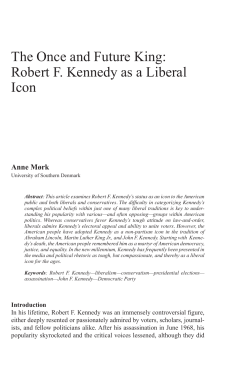 The Once and Future King: Robert F. Kennedy as a Liberal Icon