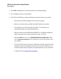 CBS Drama Diversity Casting Initiative Monologues