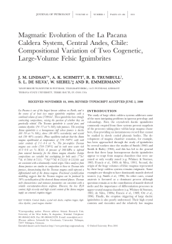 Magmatic Evolution of the La Pacana Caldera