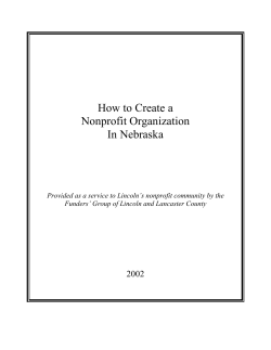 How to Create a Nonprofit Organization in