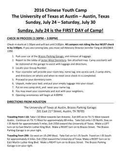 2016 Chinese Youth Camp The University of Texas