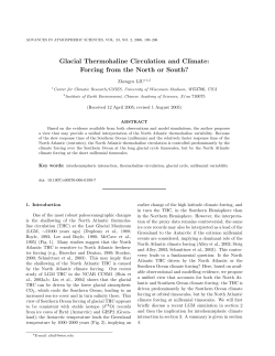 Glacial Thermohaline Circulation and Climate: Forcing from the