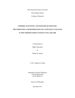 FARMERS, SCIENTISTS, AND OFFICERS OF INDUSTRY: THE