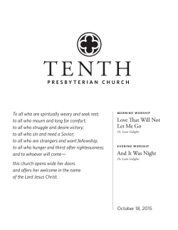 Love That Will Not Let Me Go And It Was Night