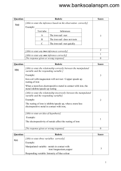 Skema Kimia kertas 3 percubaan SPM Perak