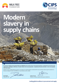 Modern Slavery in Supply Chain