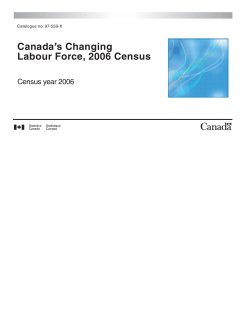Canada`s Changing Labour Force, 2006 Census