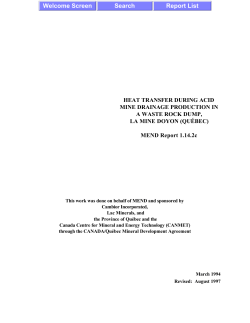 Heat Transfer during Acid Mine Drainage Production in a Waste