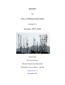 REPORT CELL TOWER RADIATION Secretary, DOT, Delhi - IITB-EE