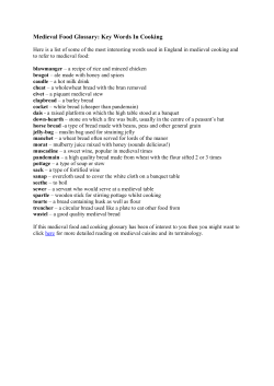 Medieval Food Glossary: Key Words In Cooking