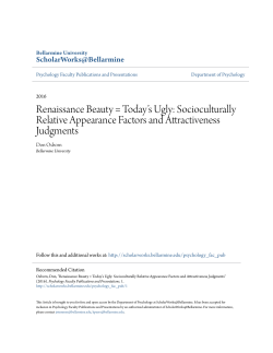 Renaissance Beauty = Today`s Ugly