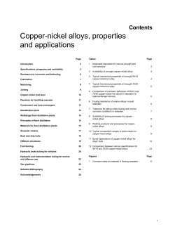 Copper-nickel alloys, properties and applications