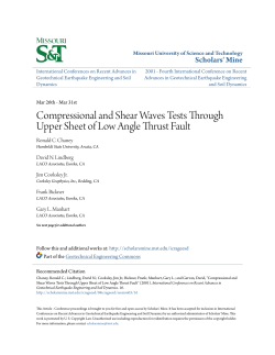 Compressional and Shear Waves Tests Through