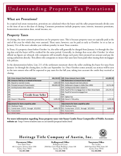 Understanding Property Tax Prorations