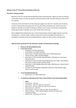 Minutes of the 75th Annual General Meeting of Ware SC Chairman`s