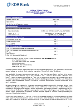 List of conditions on Electronic 5 PLUS account