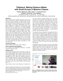 Making Distance Matter with Small Groups in Massive Classes