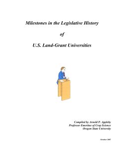 Milestones in the History of the Land
