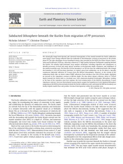 Subducted lithosphere beneath the Kuriles from
