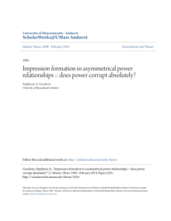 Impression formation in asymmetrical power relationships