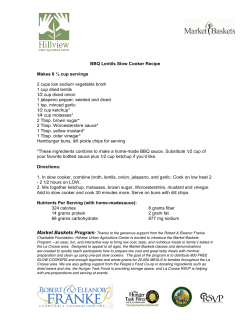 MB BBQ Lentils - Hillview Urban Agriculture Center