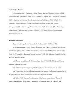 Footnotes for Our War Abbreviations: DC &ndash; Dartmouth College