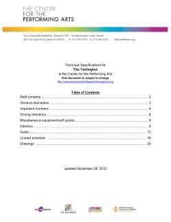 Technical Specifications for The Tarkington at the Center for the